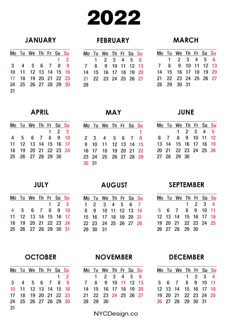 2022 calendar with us holidays printable free white