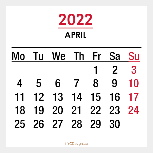 2022 Monthly Calendar with USA Holidays, Printable Free ...