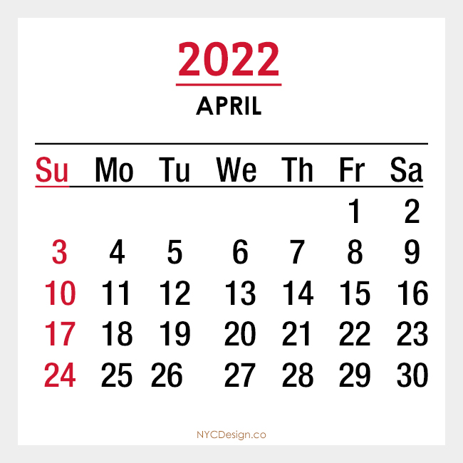 2022 Monthly Calendar with USA Holidays, Printable Free – Sunday Start ...