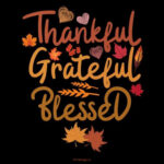 Happy Thanksgiving Card, Printable Free, Black, Pink, Purple