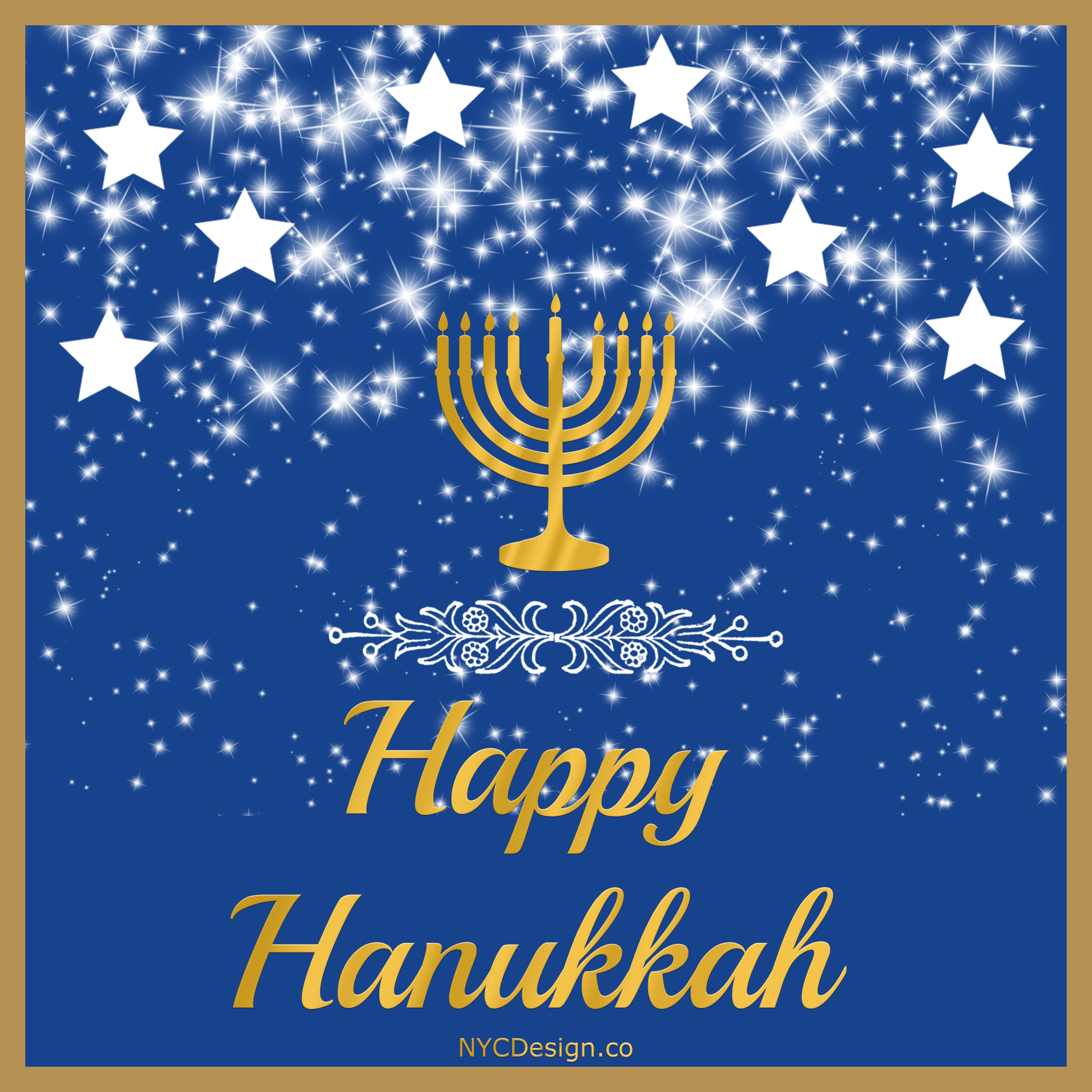 Happy Hanukkah Cards, Free Printable NYCDesign.co Printable Things