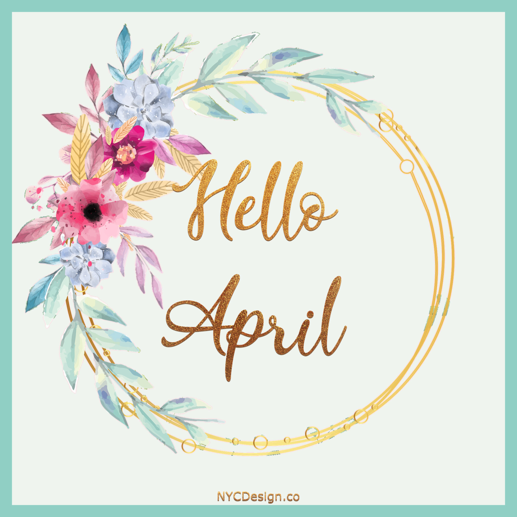 Hello April Images for Instagram and Facebook – NYCDesign.co: Printable ...