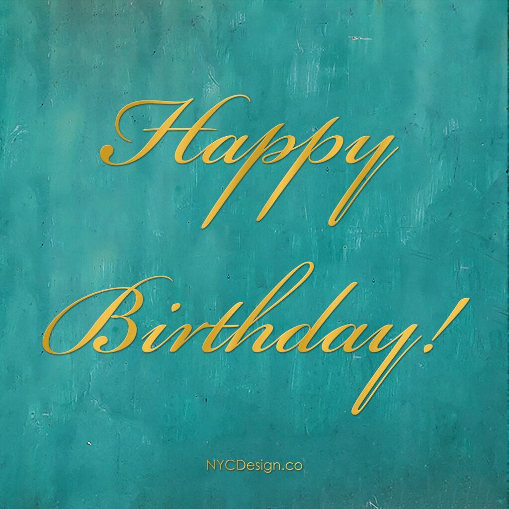 Happy Birthday Cards – Calligraphy, Printable, Pack 4 – NYCDesign.co ...