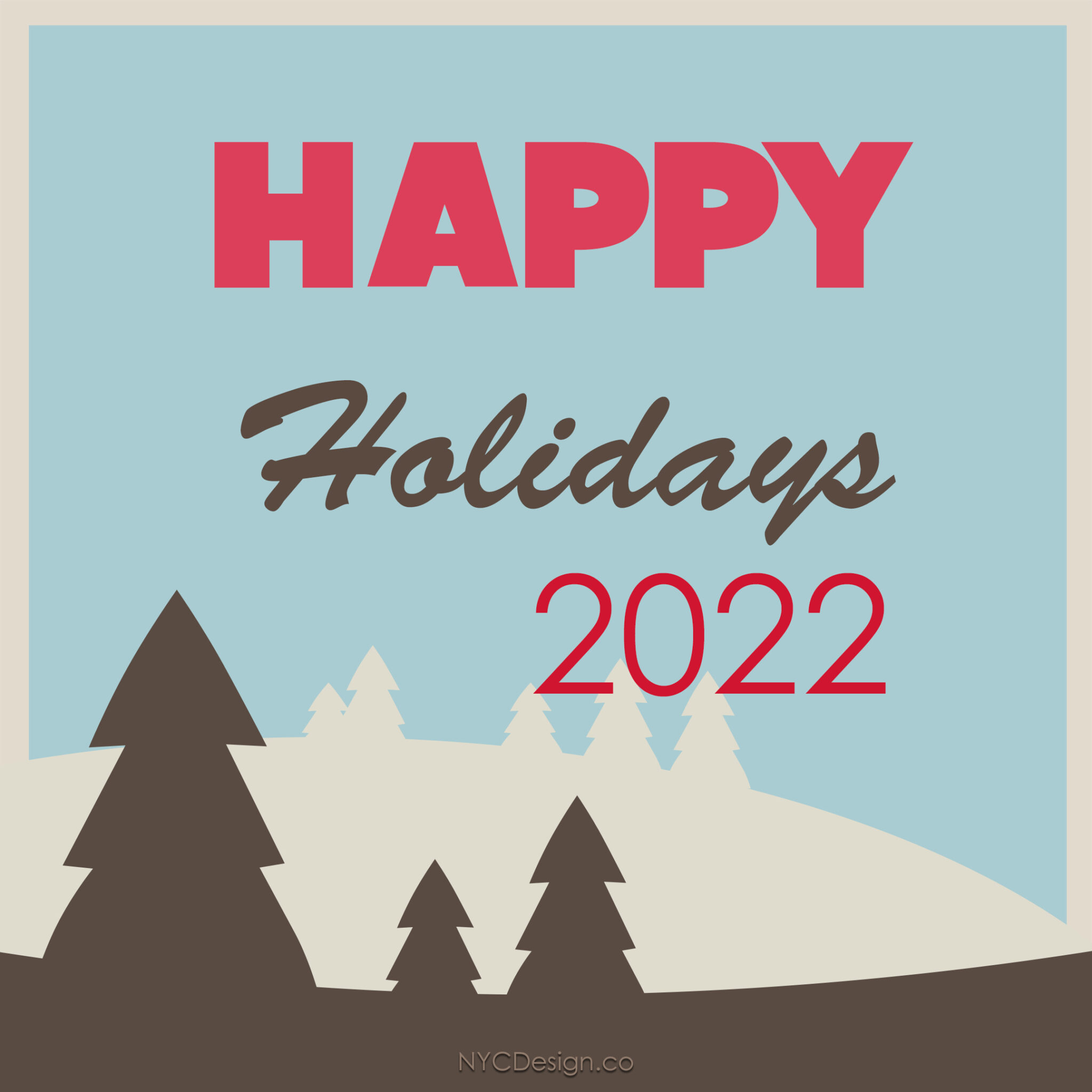 2022 Christmas Holiday Specials Holiday Card 2022, Free Printable Big Red Snowflake NYCDesign.co