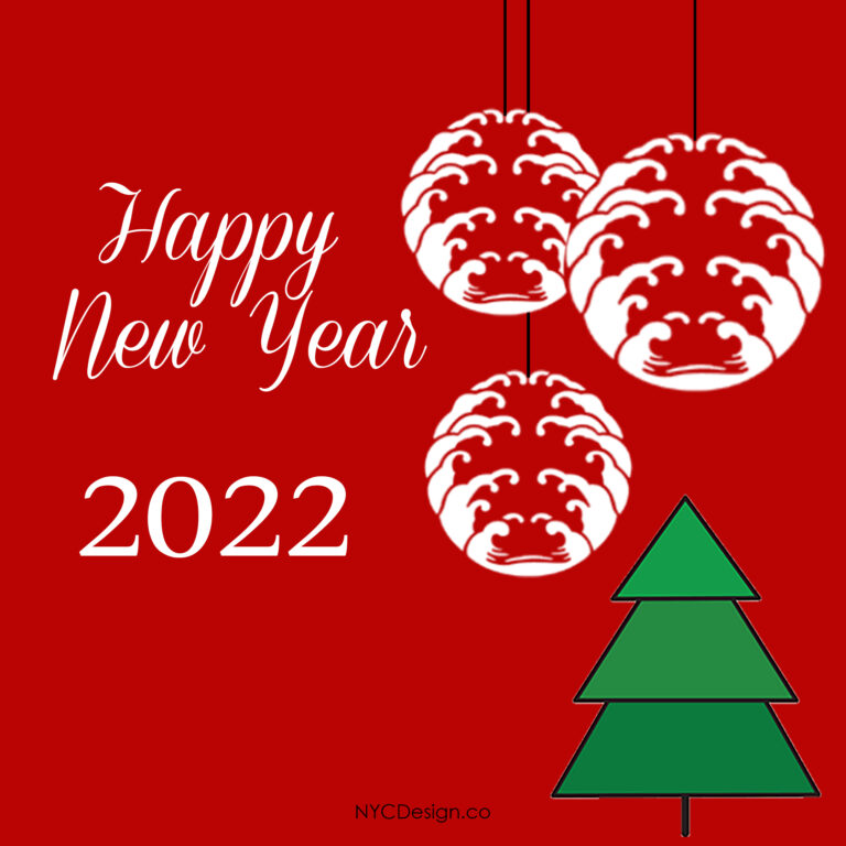 New Year Card 2022, Free Printable – Red Card – NYCDesign.co: Printable ...