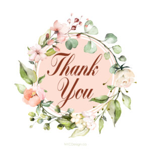 Thank You Cards, Free, Printable: Floral, Green, Pink, White ...